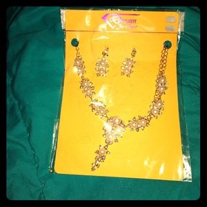 Statement necklace and earrings